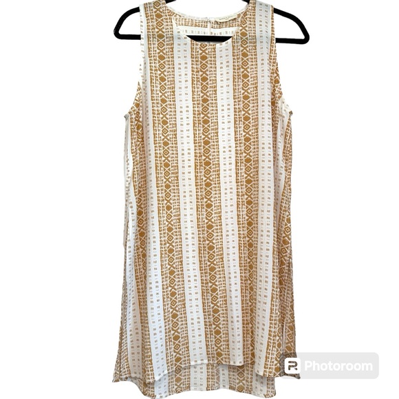 Sophie Rue Yellow Aztec Stripe Tunic Tank Size Medium - Picture 1 of 6
